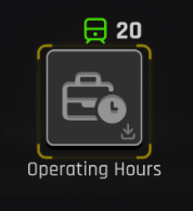 Operating hours window panel