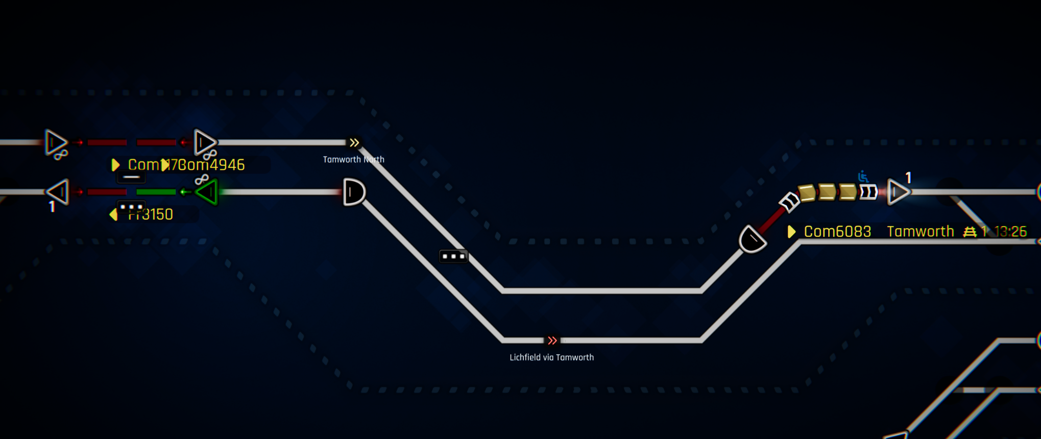Waypoint in the contract schedule editor